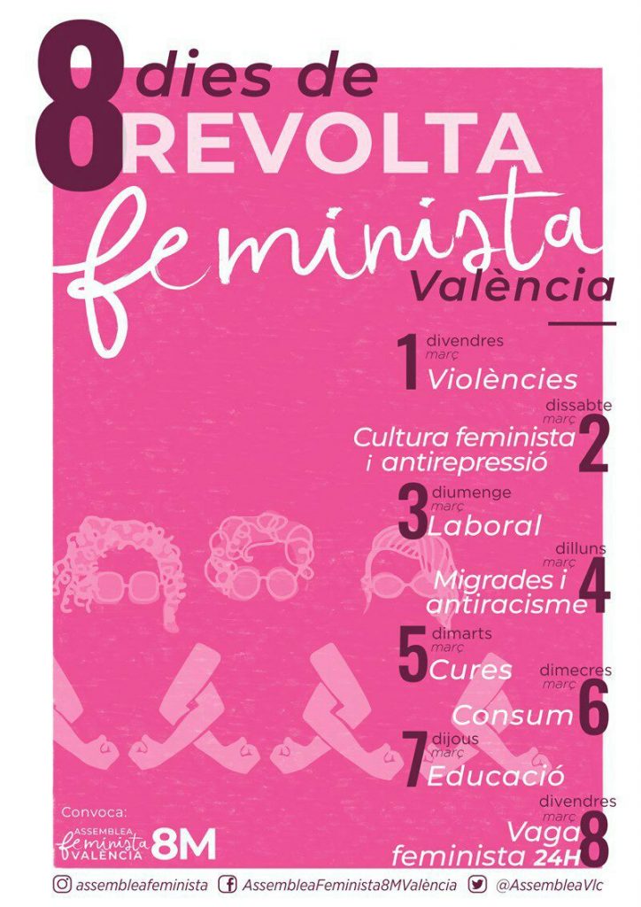 8 dies de revolta feminista, Valencia.