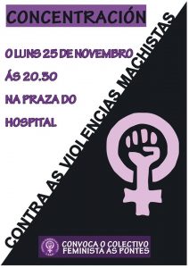 25N as pontes, a las 20:30 horas en plaza del hospital