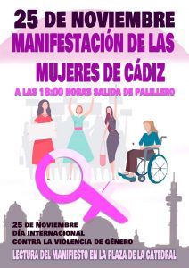 25N cadiz, a las 18 horas en palillero