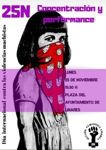25N linares, a las 19:30h en plaza del ayuntamiento