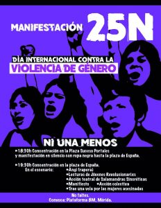 25N mérida, a las 19:30 horas en plaza españa