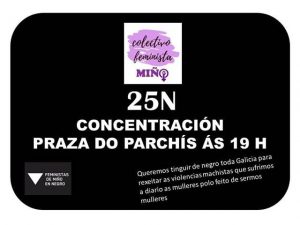 25N miño, a las 19 horas en plaza do parchis