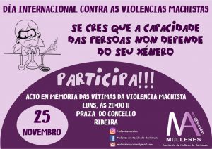 25N ribeira, a las 20 horas en plaza del concello